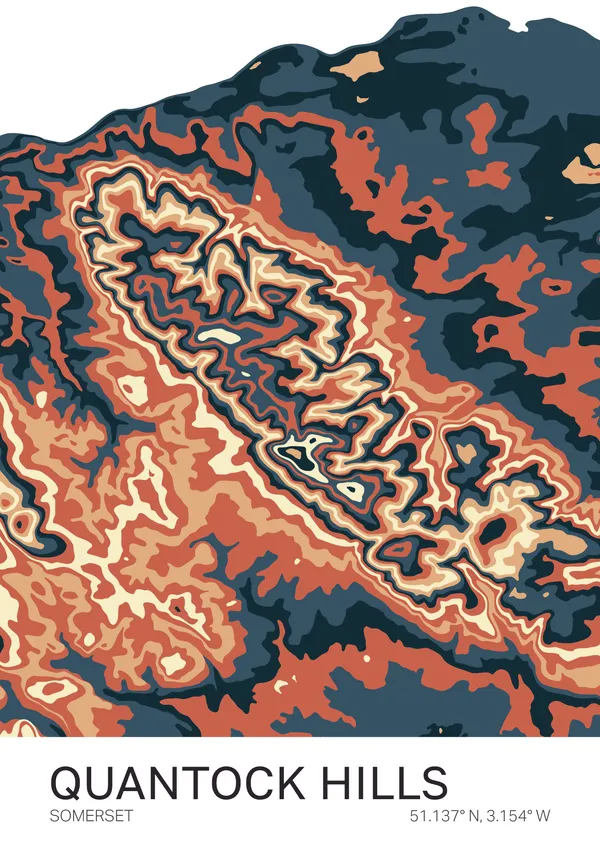 Quantock Hills print preview